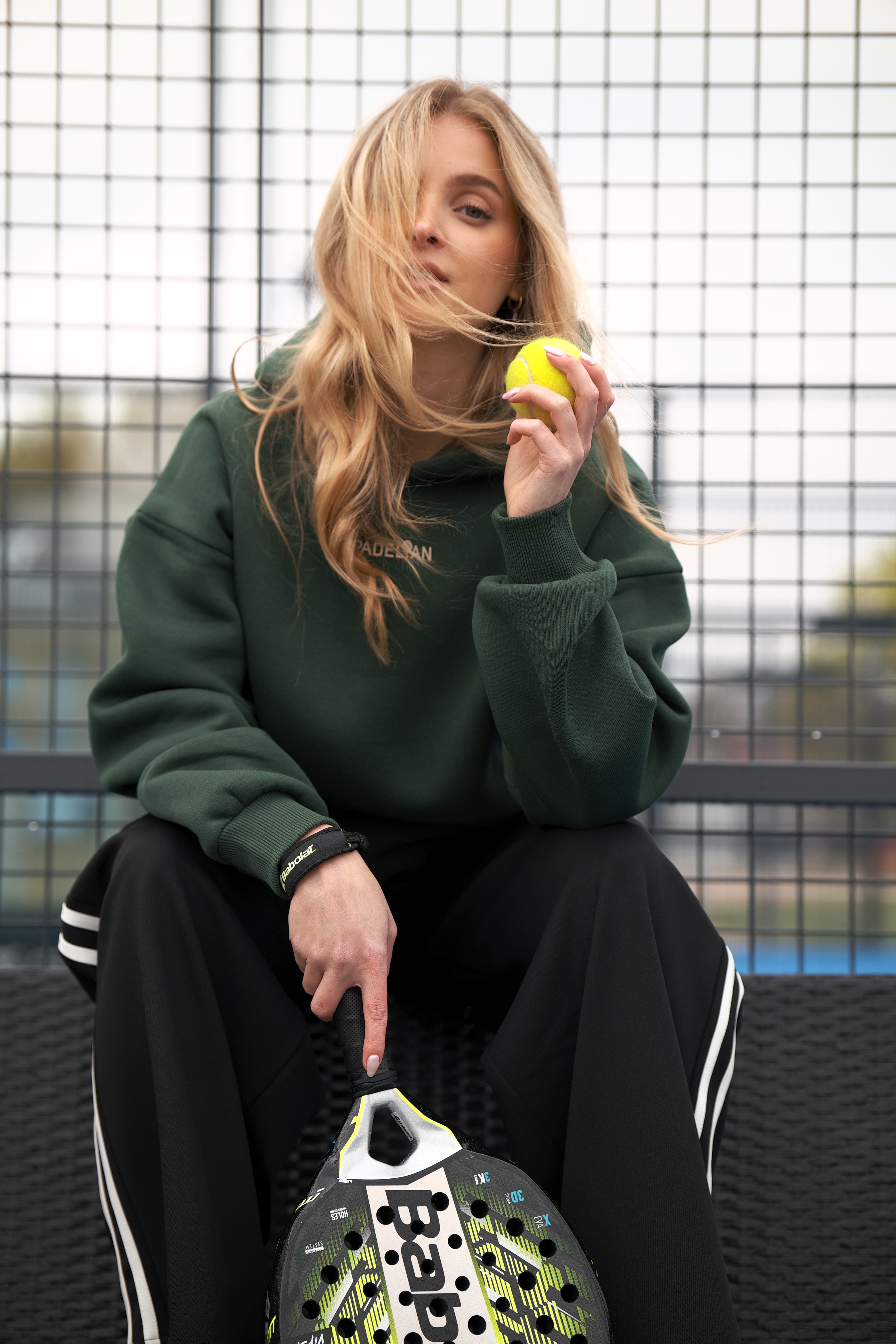 Hoodie Meet me @ the Court Oversize Heavyweight – Padelian